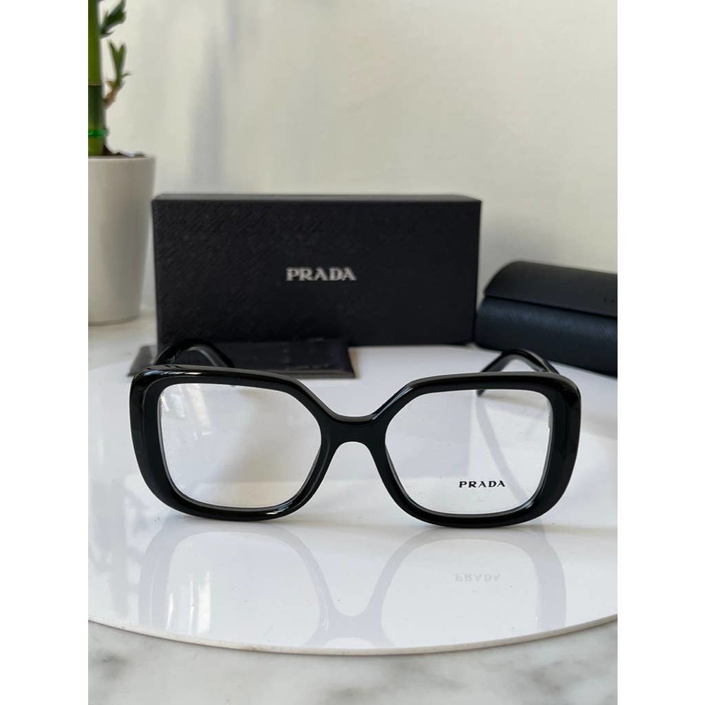 Prada Oversized Black Square Frame Glasses - Picture 9 of 12